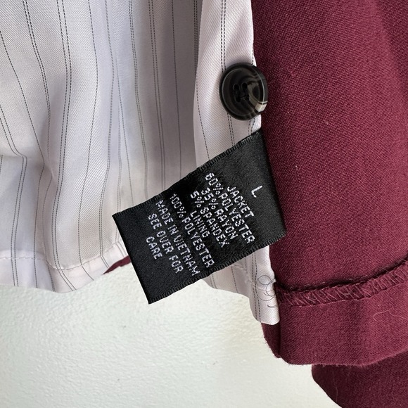 A Byer Blazer Size Large Purple Single Button Rayon Polyester Blend - Picture 5 of 9